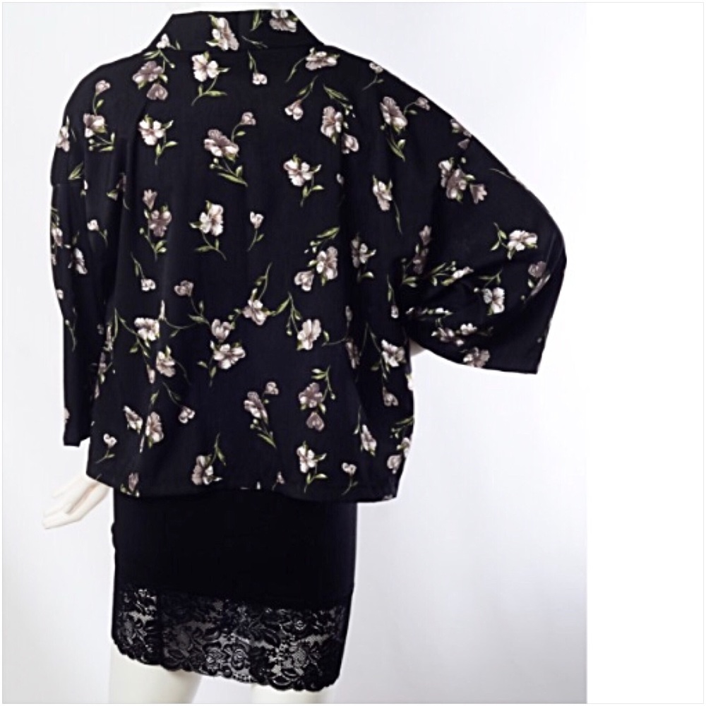 Boho Floral Kimono Cardi One Size 2-12 - Picture 4 of 6